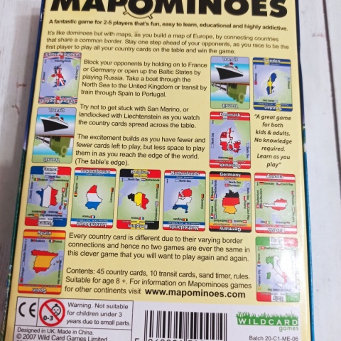 MAPOMINOES - EUROPE - gra z krajami Europy