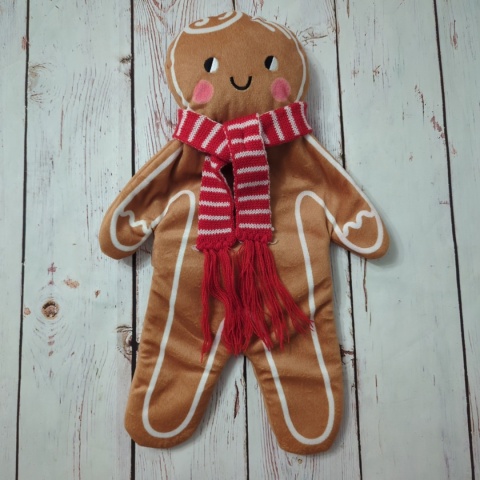 Pierniczek, Gingerbread, Ciastek 2w1 - pacynka i skrytka do chowania przedmiotów i zgadywania po dotyku