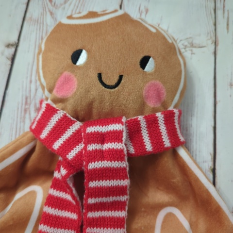 Pierniczek, Gingerbread, Ciastek 2w1 - pacynka i skrytka do chowania przedmiotów i zgadywania po dotyku