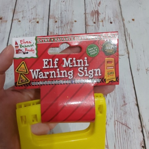 Potykacz, znak - Warning ! Naughty Elves at Play!