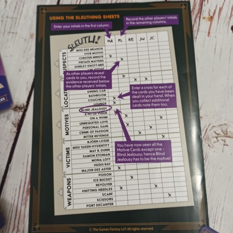 Sleuth! po angielsku - Murder Mystery Board Game - gra detektywistyczna