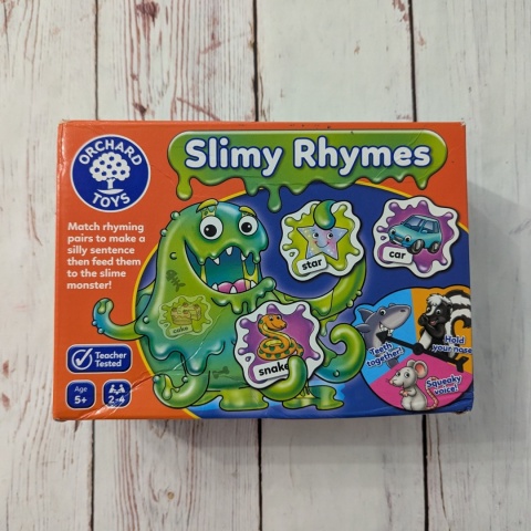 Slimy Rhymes - Orchard Toys - podstawowe słówka, rymy, karmienie potworka
