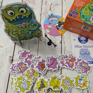 Slimy Rhymes - Orchard Toys - podstawowe słówka, rymy, karmienie potworka