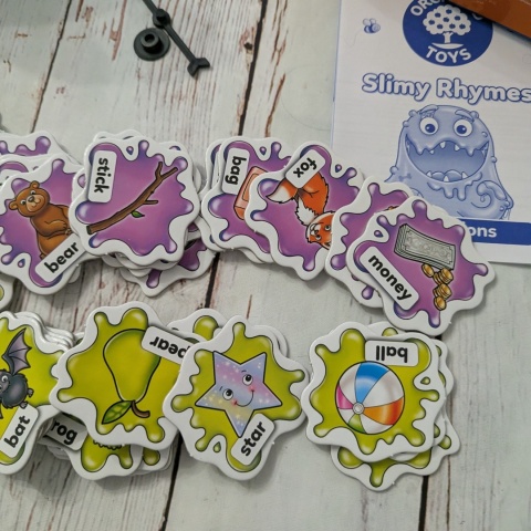 Slimy Rhymes - Orchard Toys - podstawowe słówka, rymy, karmienie potworka