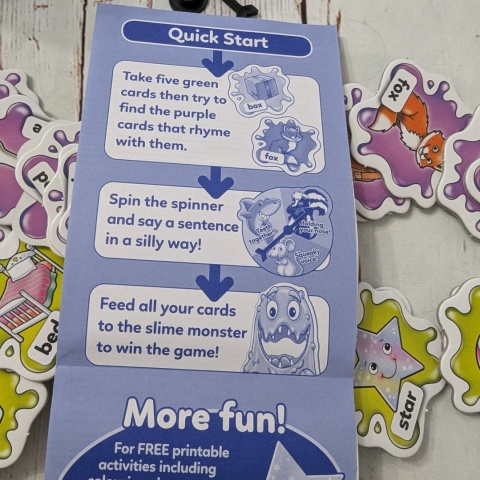 Slimy Rhymes - Orchard Toys - podstawowe słówka, rymy, karmienie potworka