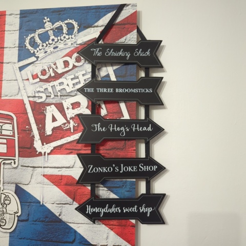 Tabliczka z drogowskazami z Harrego Pottera - Harry Potter Signs