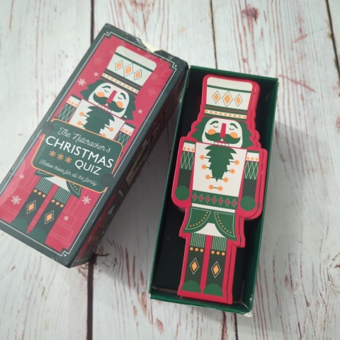 The Nutcracker's Christmas Quiz - quiz świąteczny po angielsku - karty w kształcie dziadka do orzechów