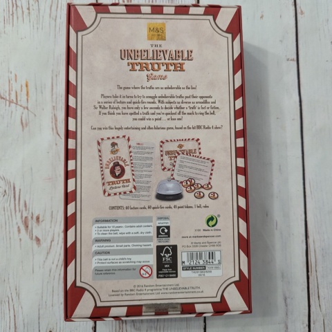 Unbelivable Truth Game - gra na rozumienie tekstów i odpowiadanie na pytania T/F, NOWA