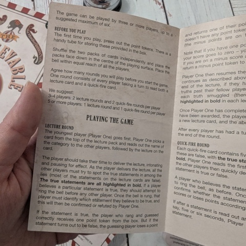 Unbelivable Truth Game - gra na rozumienie tekstów i odpowiadanie na pytania T/F, NOWA