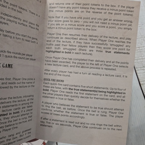 Unbelivable Truth Game - gra na rozumienie tekstów i odpowiadanie na pytania T/F, NOWA