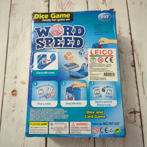 Word Speed Dice Slide Game - układanie wyrazów z literami z kości i kart