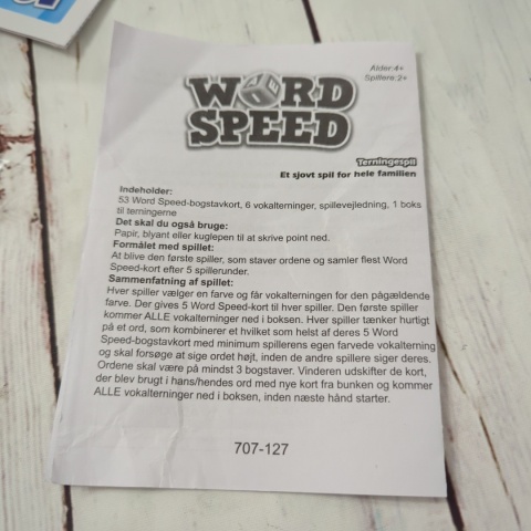 Word Speed Dice Slide Game - układanie wyrazów z literami z kości i kart