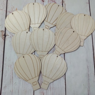 ZESTAW drewniane balony - 10 sztuk