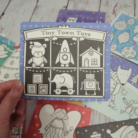 Zestaw 18 świątecznych kartek Usborne do kolorowania w zestawie z kopertami