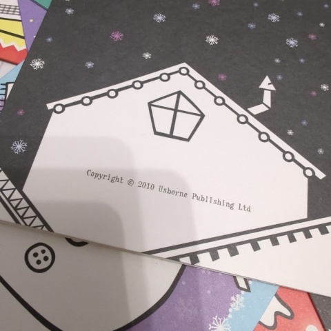 Zestaw 18 świątecznych kartek Usborne do kolorowania w zestawie z kopertami