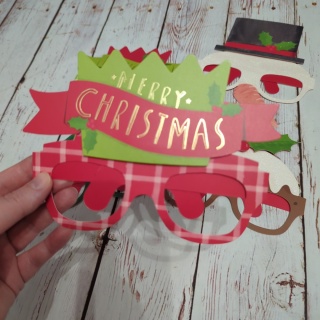 Zestaw okularów na Święta - 5 sztuk z angielskimi żartami NOWE