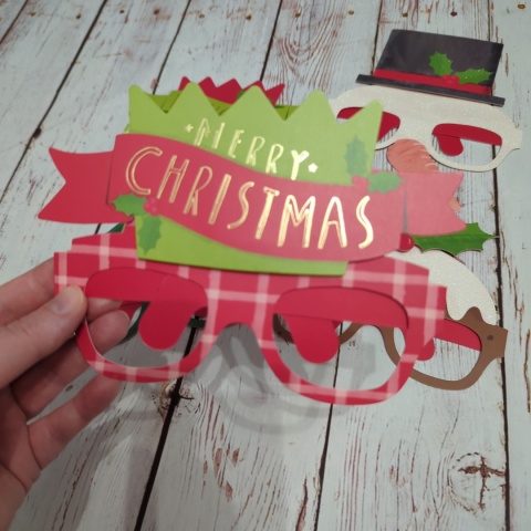 Zestaw okularów na Święta - 5 sztuk z angielskimi żartami NOWE