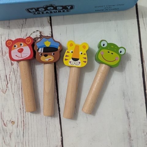 Drewniany szkolny autobus School Bus - układanka ze zwierzakami