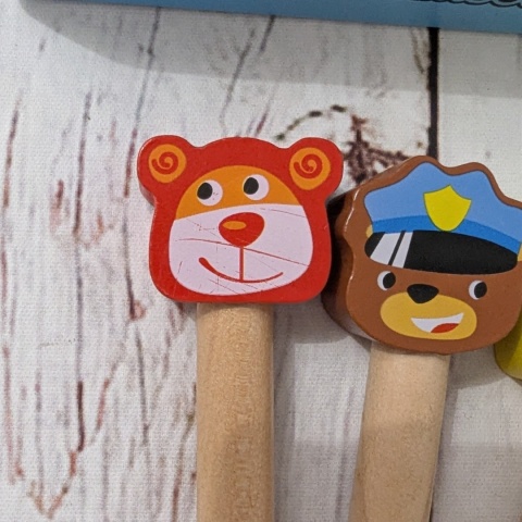 Drewniany szkolny autobus School Bus - układanka ze zwierzakami