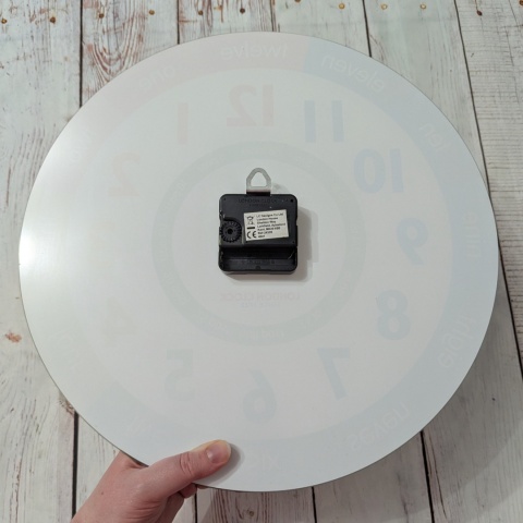 Duży Zegar LONDON CLOCK - z godzinami po angielsku 35 cm, szklany