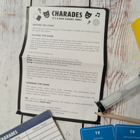 Charades - It's a race against time - gra kalambury - seriale, filmy, książki i piosenki