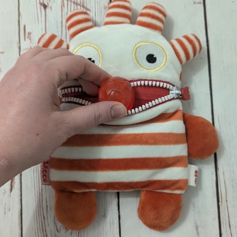 Głodny Potworek do karmienia pomarańczowo-beżowy