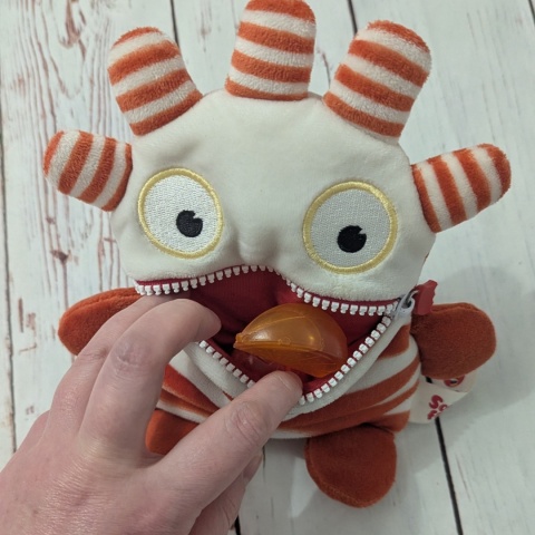 Głodny Potworek do karmienia pomarańczowo-beżowy