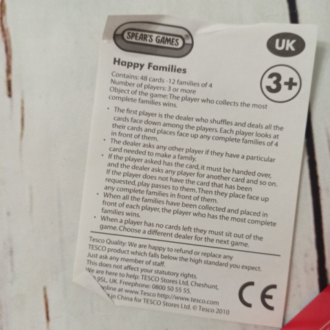 Happy Families karty z rodzinami i zawodami