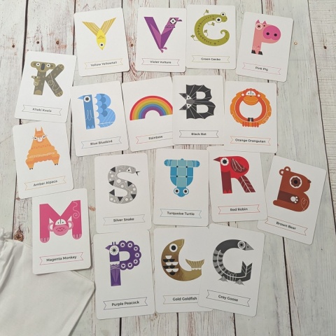 Karty COLOURS - kolory po angielsku - 18 dwustronnych kart w woreczku rozmiar A6