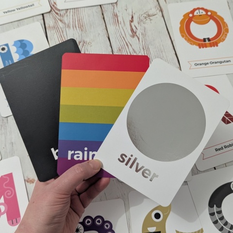 Karty COLOURS - kolory po angielsku - 18 dwustronnych kart w woreczku rozmiar A6