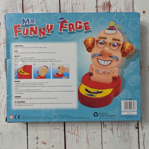 Mr Funny Face - części twarzy - gra na czas