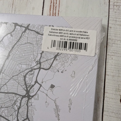 Duży Obraz New York Map of Manhattan 46x61cm, NOWY, WYSYŁKA TYLKO KURIEREM