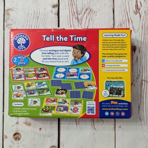 Tell the time Orchard Toys 2 ways to play