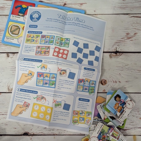 Tell the time Orchard Toys 2 ways to play