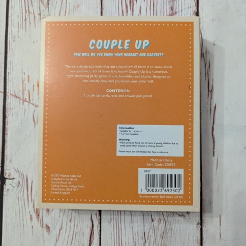Couple Up! - How Well Do You Know Your Nearest and Dearest? -gra karciana