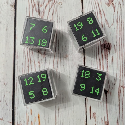 Edukacyjne Kości Liczbowe 4 sztuki - 24 liczby na każdej