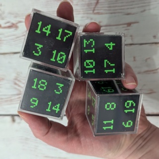 Edukacyjne Kości Liczbowe 4 sztuki - 24 liczby na każdej