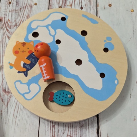 Fun Fishing Game 2in1 - Zestaw do łowienia rybek z wędkami i kotkiem na magnes