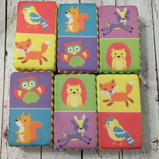 Giant Dominoes - Forest Animals - miękkie gąbkowe domino dwustronne dla dzieci