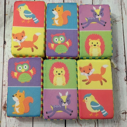 Giant Dominoes - Forest Animals - miękkie gąbkowe domino dwustronne dla dzieci