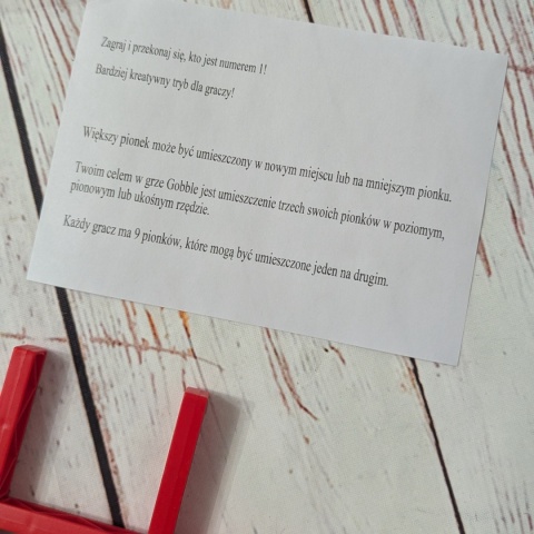 Gobble - gra logiczna Kółko i Krzyżyk w innej formie - idealne na stopniowanie