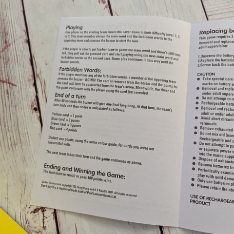 Gra Don't say it! - dynamiczna gra słowna - speaking - W ŚRODKU NOWA