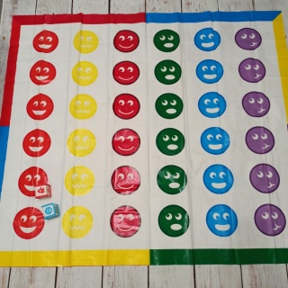 TANGLER - Mata typu Twister - kolory + emocje 140x120cm