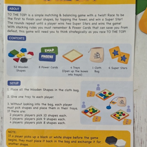 Skillmatics Game – To The Top - tworzenie wieży z drewnianych kolorowych kształtów