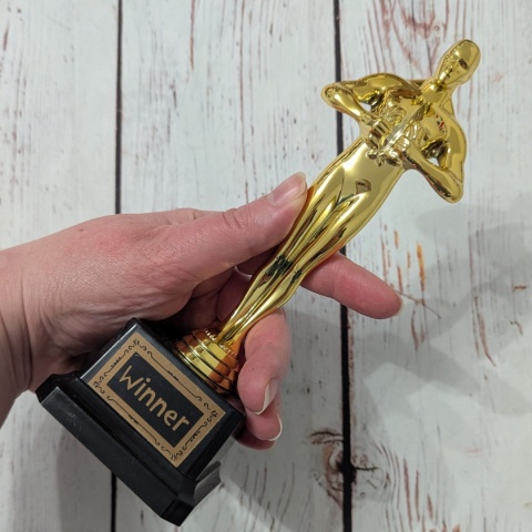 Złota statuetka plastikowa Winner, Oskary 19 cm
