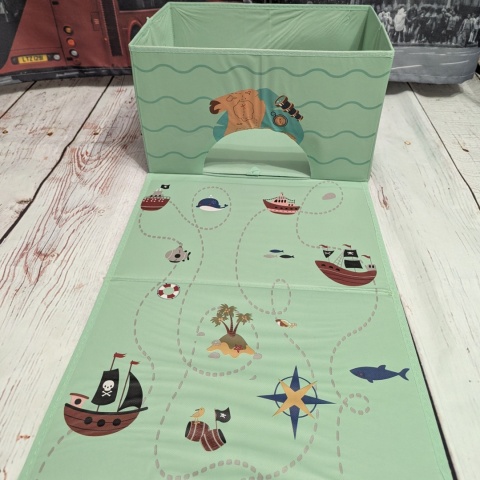 Box Pirata - Pirackie pudełko do zabaw edukacyjnych i przechowywania skarbów 39x24x97,5 cm