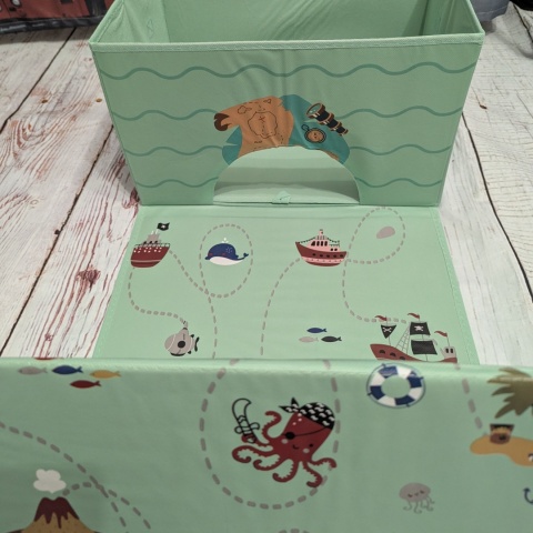 Box Pirata - Pirackie pudełko do zabaw edukacyjnych i przechowywania skarbów 39x24x97,5 cm