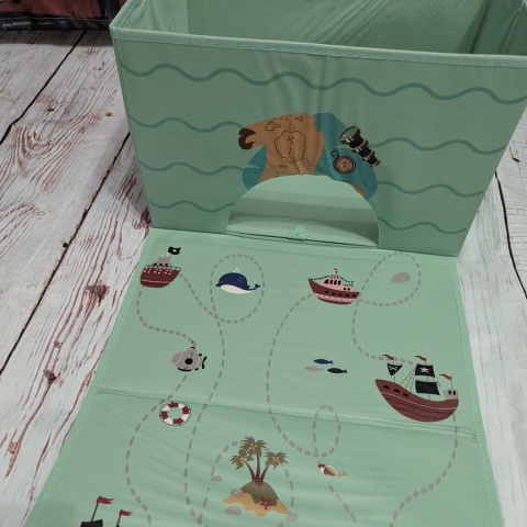 Box Pirata - Pirackie pudełko do zabaw edukacyjnych i przechowywania skarbów 39x24x97,5 cm