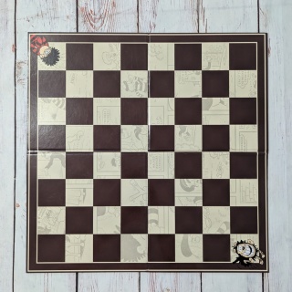 Dwustronna plansza 39x39 cm - Ludo, Szachy/Warcaby do własnego wykorzystania na zajęciach