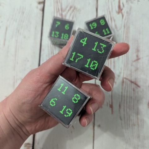 Edukacyjne Kości Liczbowe 4 sztuki - 24 liczby na każdej